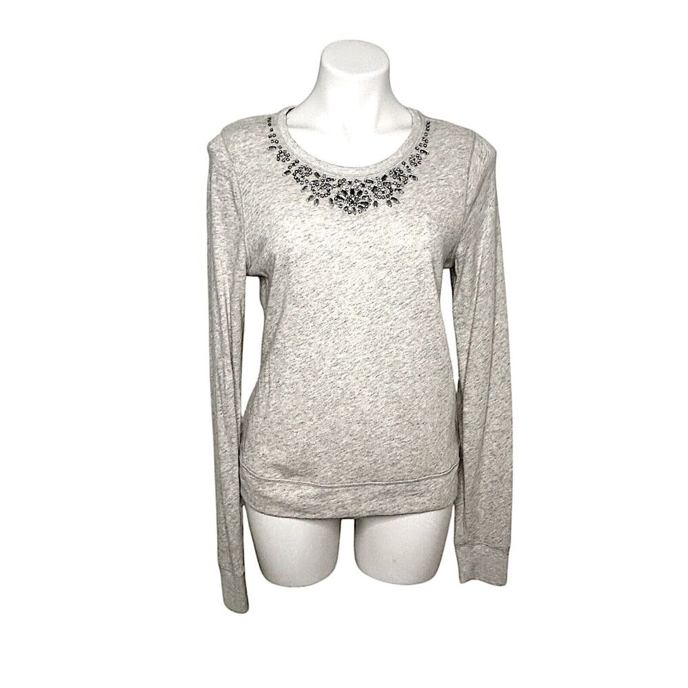 Vintage Y2K Abercrombie Fitch Embellished Jeweled Top Long Sleeve M‎ Beaded